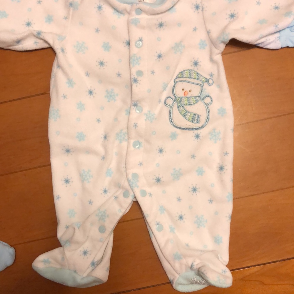 Warm white and blue Carter’s sleeper